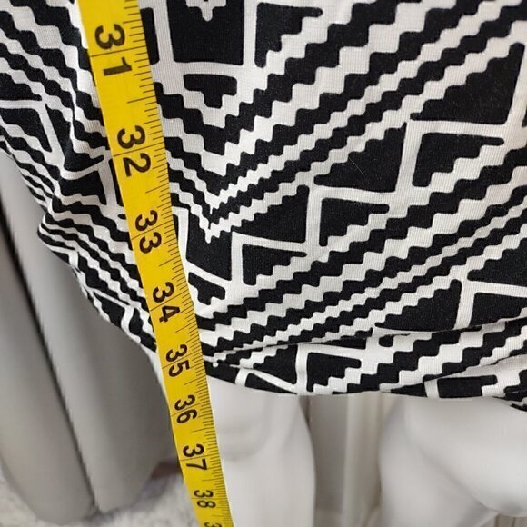 Apt. 9 Womens Geometric Black, White Sheath Midi Dress (has some stretch) Sz M - Picture 6 of 11